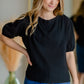 Back Tie Puff Sleeve Blouse Shirt Grade & Gather