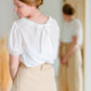 Back Tie Puff Sleeve Blouse Shirt Grade & Gather
