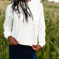 Back Zipper Ivory Crewneck - FINAL SALE Tops