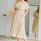 Balloon Sleeve Yellow Textured Dress Dresses Hayden