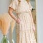 Balloon Sleeve Yellow Textured Dress Dresses Hayden
