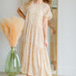 Balloon Sleeve Yellow Textured Dress Dresses Hayden