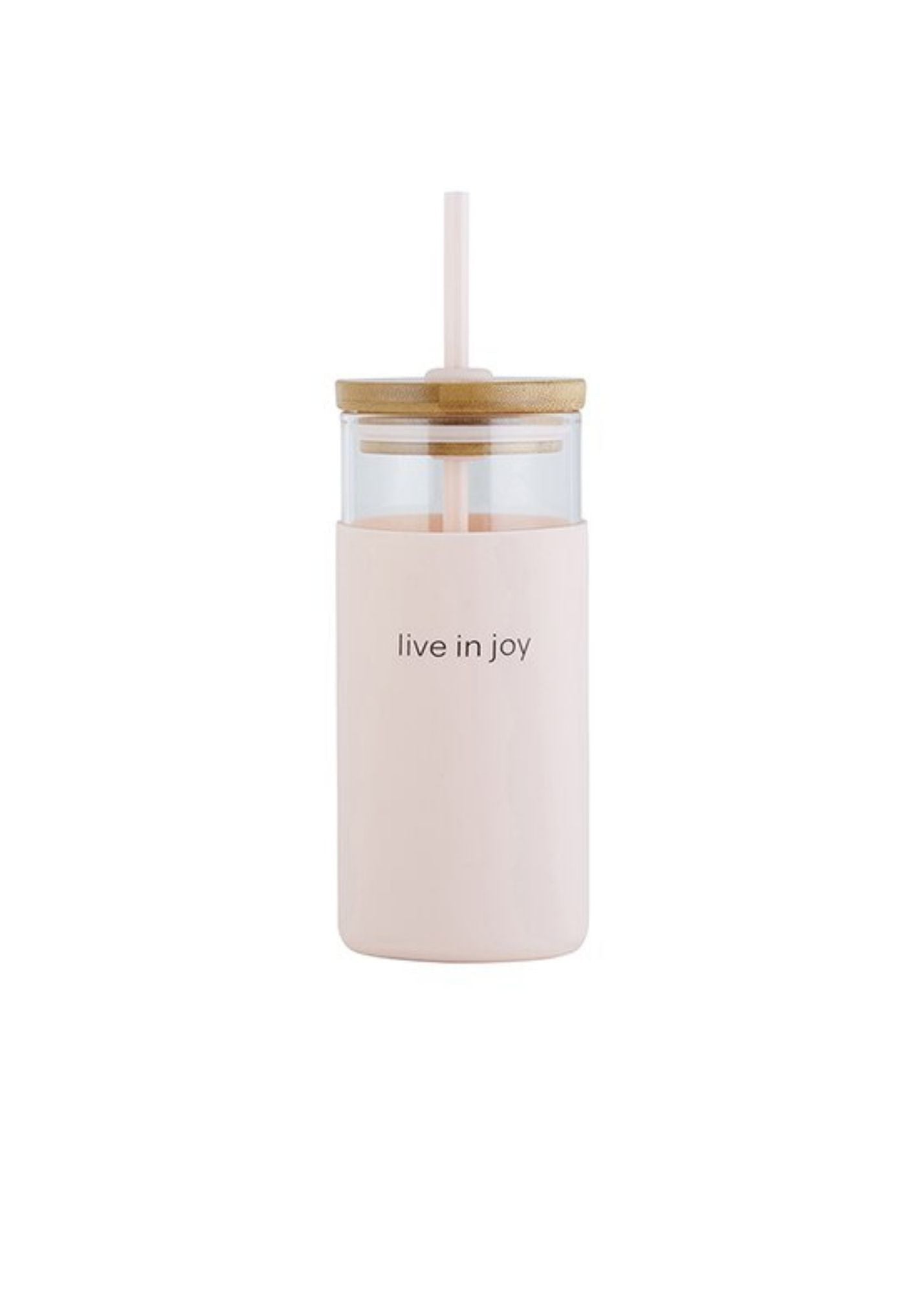 Bamboo 18oz Glass Tumbler Accessories Faithworks By Creative Brands Live In Joy