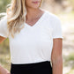 Bamboo V-Neck Pocket Tee - FINAL SALE Tops