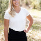 Bamboo V-Neck Pocket Tee - FINAL SALE Tops