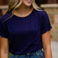 Basic Pocket Crewneck T-Shirt - FINAL SALE Tops Navy / S