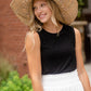 Basic Rib Knit Shell Tank Top - FINAL SALE Tops Black / S
