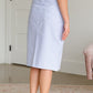 Bay Seersucker Light Blue Striped Midi Skirt - FINAL SALE Skirts