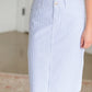 Bay Seersucker Light Blue Striped Midi Skirt - FINAL SALE Skirts