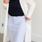 Bay Seersucker Light Blue Striped Midi Skirt - FINAL SALE Skirts