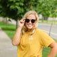 Be Kind Mustard Graphic Tee Tops