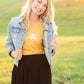 Be Kind Mustard Graphic Tee Tops