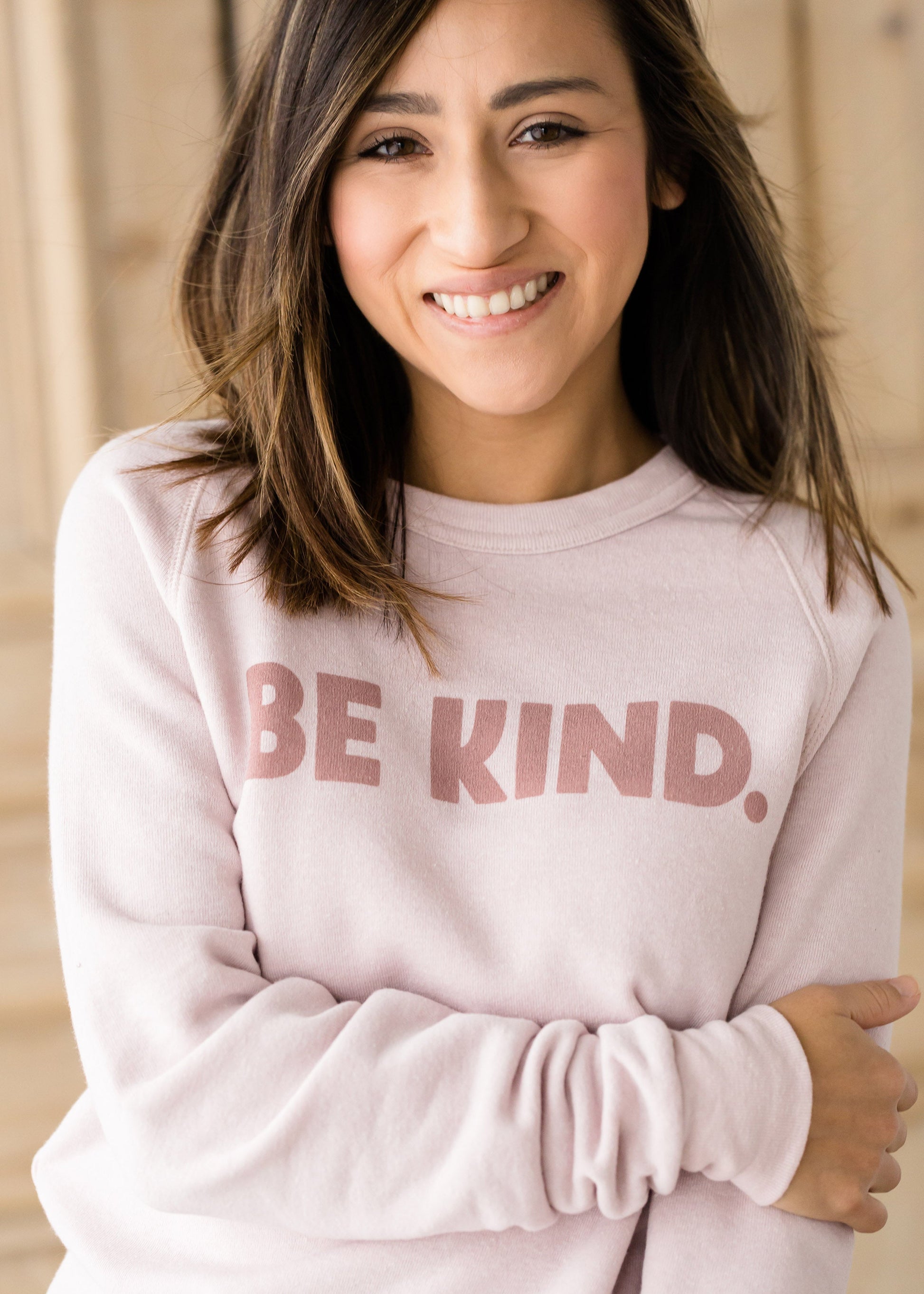Be Kind Pullover Fleece Sweatshirt - FINAL SALE Tops