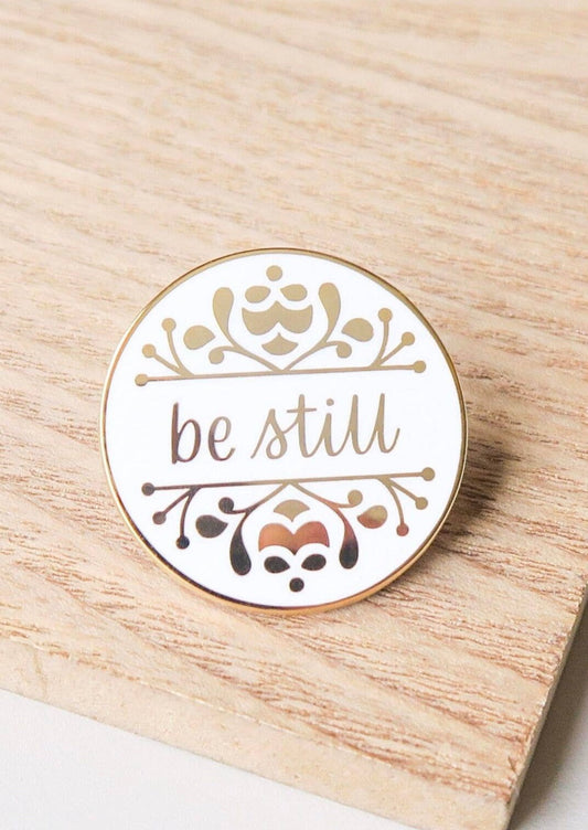 Be Still Gold Enamel Pin Home + Lifestyle