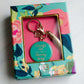 Mint key chain in a floral gift box