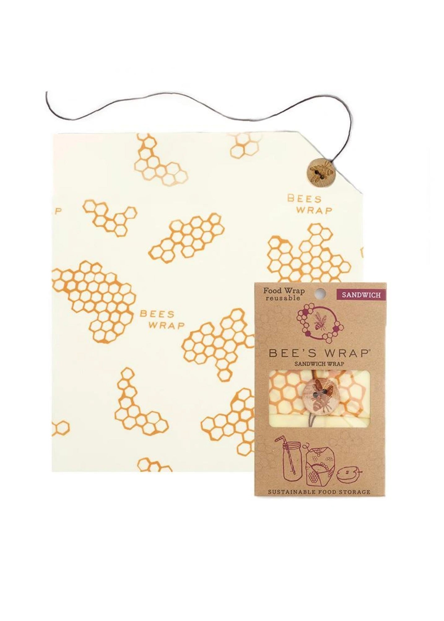 Bees Reusable Sandwich Wrap Home + Lifestyle