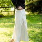 Beige Asymmetric Seam Midi Skirt Skirts Hayden Los Angeles