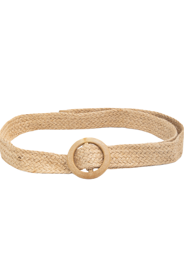 Beige Braided Belt Accessories Fame