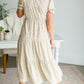 Beige Strap Top Low Heel Shoes