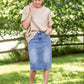 Beige Textured Boat Neck Top - FINAL SALE Tops