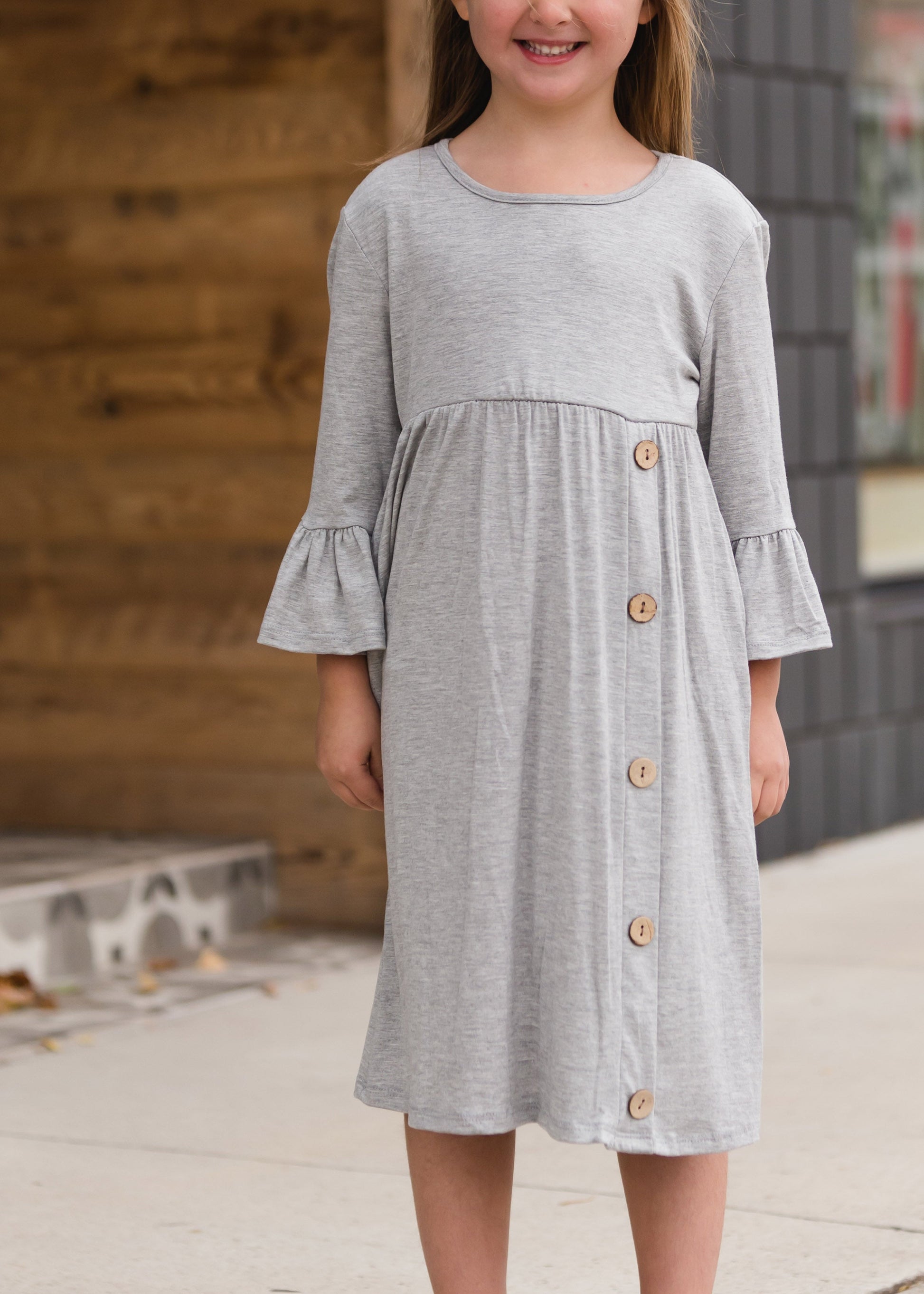 Bell Sleeve Button Midi Dress - FINAL SALE Dresses