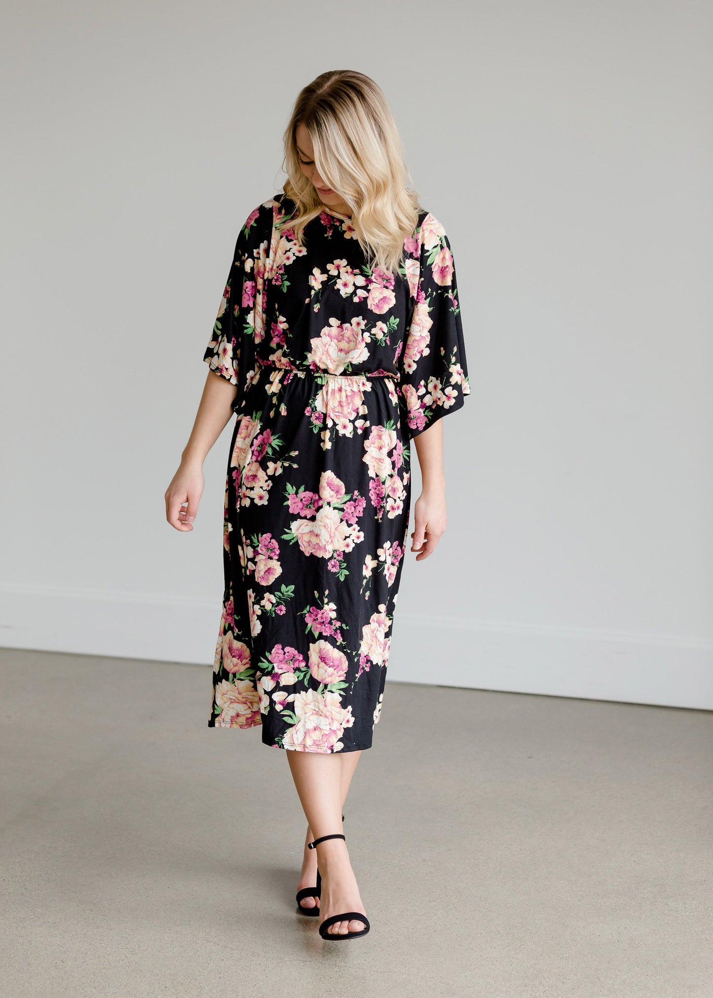 Bell Sleeve Floral Midi Dress - FINAL SALE Dresses