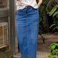 Bella Triple Stitch Long Denim Jean Skirt - FINAL SALE Skirts