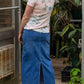 Bella Triple Stitch Long Denim Jean Skirt - FINAL SALE Skirts