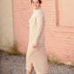 Belted Cowl Turtle Neck Knit Midi Dress Dresses Tea N Rose