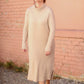 Belted Cowl Turtle Neck Knit Midi Dress Dresses Tea N Rose