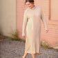 Belted Cowl Turtle Neck Knit Midi Dress Dresses Tea N Rose