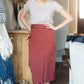 Belted Patch Pocket Midi Skirt - FINAL SALE Skirts