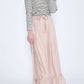 modest women's blush belted midi and maxi skirt