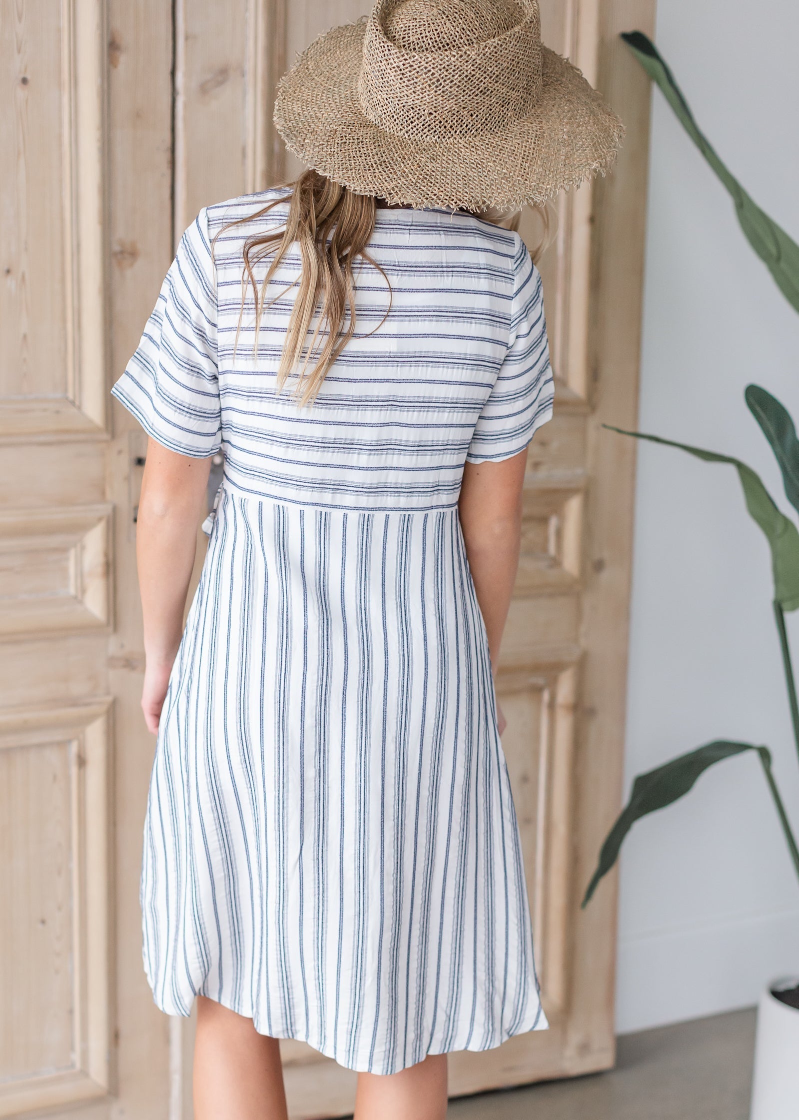 Belted Wrap Midi Dress Dresses Hailey & Co.