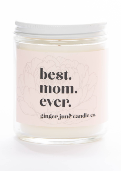 Best Mom Ever Gardenia Honeysuckle Soy Candle Home & Lifestyle