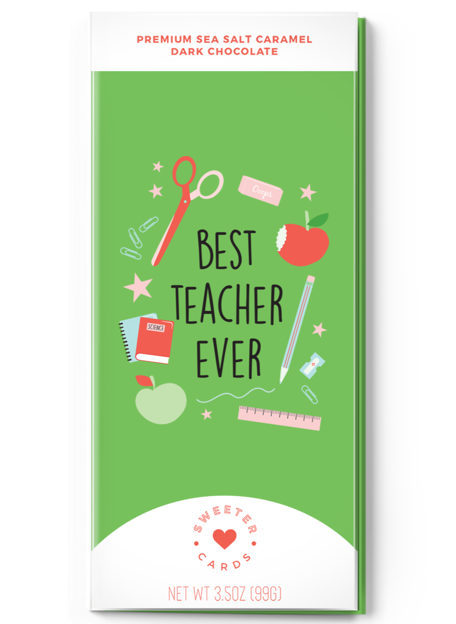 Best Teacher Ever Chocolate Greeting Card Home & Lifestyle