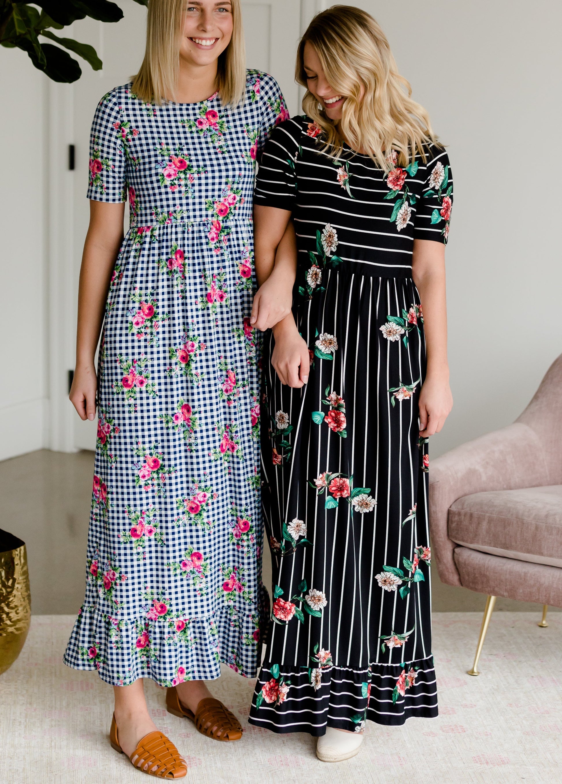 Betsy Striped Floral Maxi Dress - FINAL SALE Dresses