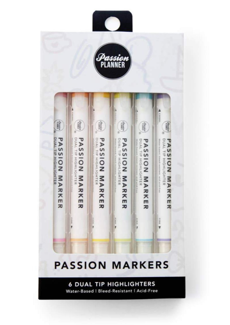 Bible or Planner Dual Sided Markers - 6 Pack Home & Lifestyle