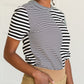 Black and White Mixed Striped Tee Shirt - FINAL SALE Tops