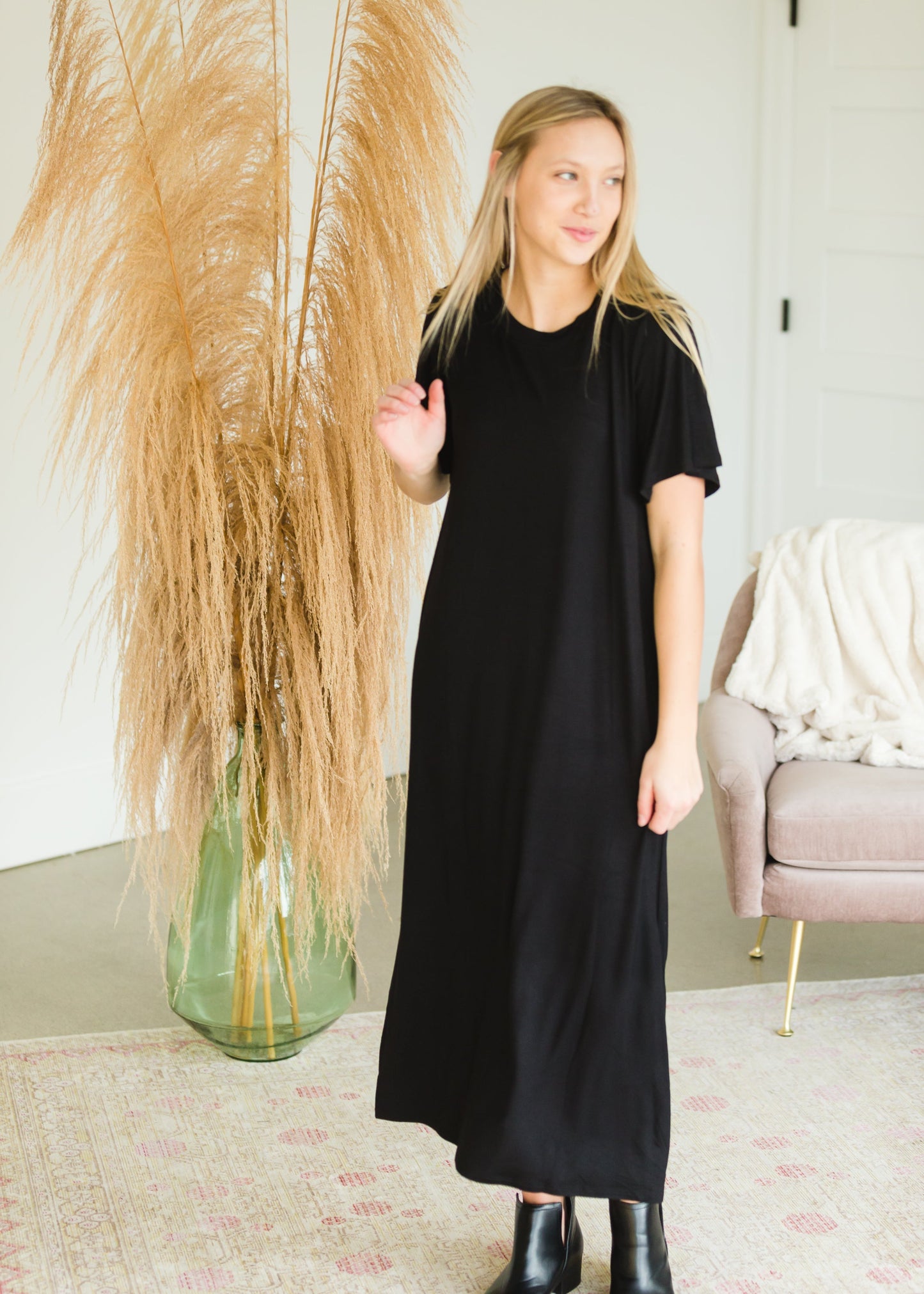 Black Bell Sleeve Maxi Dress - FINAL SALE Dresses