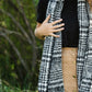 Black Boucle Knit Houndstooth Scarf Accessories