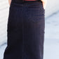 Black Button Front Utility Midi Skirt - FINAL SALE Skirts