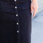 Black Button Front Utility Midi Skirt - FINAL SALE Skirts