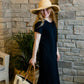 Black Button Knit Dress - FINAL SALE Dresses