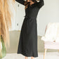 Black Button Up Belted Shirt Dress - FINAL SALE Dresses