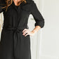 Black Button Up Belted Shirt Dress - FINAL SALE Dresses