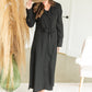Black Button Up Belted Shirt Dress - FINAL SALE Dresses