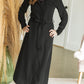Black Button Up Belted Shirt Dress - FINAL SALE Dresses