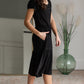 Black Button Up Tiered Midi Dress Dresses Tea N Rose