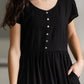 Black Button Up Tiered Midi Dress Dresses Tea N Rose